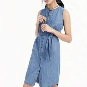 NWT J.Crew Chambray Shirt Dress